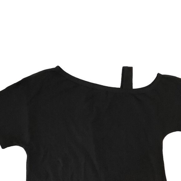 JS Womens Top Short Sleeve Cold Shoulder Pullover Shirt Black Size Medium NWT - Picture 5 of 8